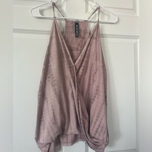 Design Lab Pink Suede Sleeveless Top